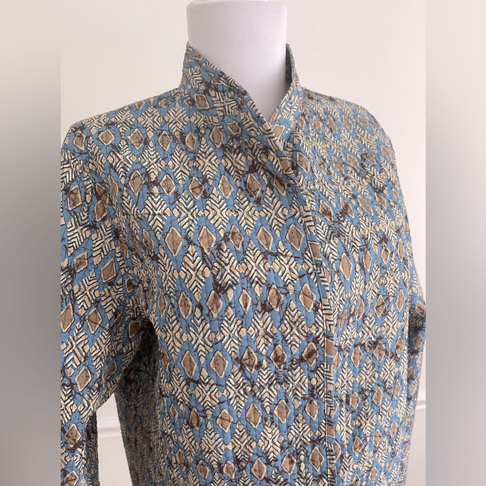 Quilted Jacket Patchwork Reversible Boho Printed … - image 5